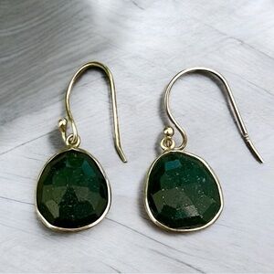 Green Aventurine Sterling Silver Earrings 925